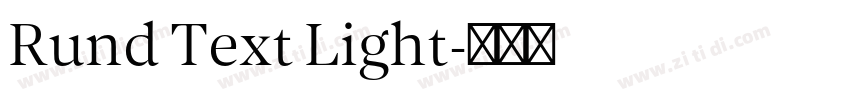 Rund Text Light字体转换